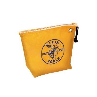 KLE5539NAT image(0) - Klein Tools Zipper Bag, Canvas Tool Pouch, 10-Inch, Natural