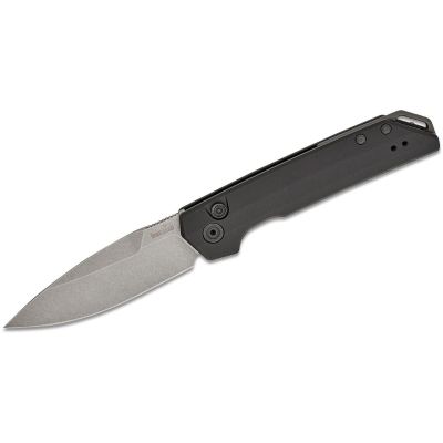 KER7038 image(0) - Kershaw Launch Iridium Automatic Push-Button Lock Spear Point Blade EDC Folding Knife -Black - $1000 Min Vendor Direct Auto Knives Only. Cannot Ship to CA, CT, DE, MN. Contact Sales Rep.