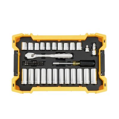 DWTDWMT45403 image(0) - DeWalt 85 Piece Mechanics Tool Set with ToughSystem Trays