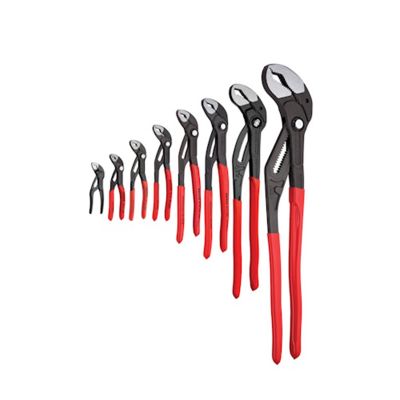 KNP9K0080149US image(0) - KNIPEX Cobra&reg; QuickSet Water Pump Pliers Set contains 4", 5", 6", 7", 10", 12", 16" and 22"