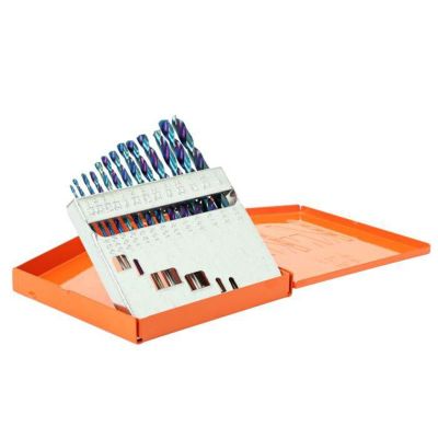 KNK13KK15 image(0) - KnKut 13 Piece Steel Blue Jobber Length Drill Bit Set 1/16" - 1/4" by 64ths