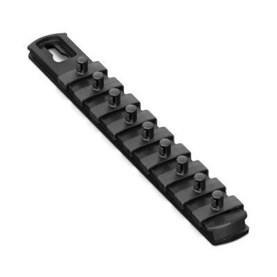 ERN8426 image(0) - Ernst Mfg. 8 Inch Socket Organizer and 9 Socket Clips - 1/4 Inch - Black