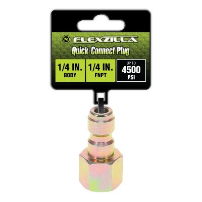 LEGPW3570 image(0) - Flexzilla Quick-Connect Plug, 1/4" Body x 1/4" FNPT, Steel