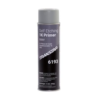 TRP6193 image(0) - Transtar Autobody Products 6193 Self-Etching 1K Primer Aerosol Can - 16 oz Net Weight - Gray