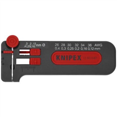 KNP1280040SB image(0) - KNIPEX Mini Wire Stripper 26-36 AWG