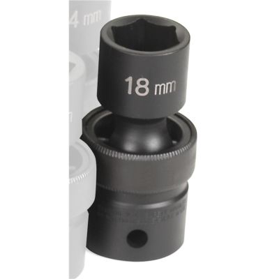 GRE2018UM image(1) - Grey Pneumatic 1/2" Drive x 18mm Standard Universal Socket