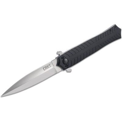 CRK2265 image(0) - CRKT (Columbia River Knife) Xolotl 1.4116 Satin Plain Blade Folding Knife with Liner Lock G10 Handle - Black