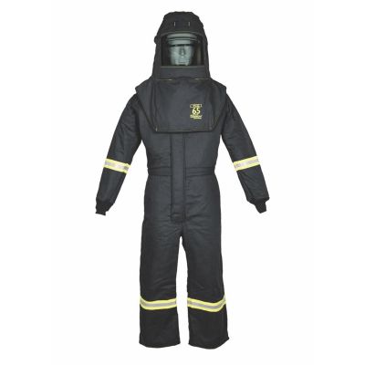 OBRTCG75A-XL image(0) - OBERON Suit Kit - Arc Flash - 75 Cal TCG - Comes with Hood and Coveralls - Color: Black - Size:
