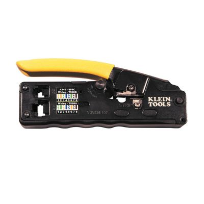 KLEVDV226107 image(0) - Klein Tools Ratcheting Data Cable Crimper / Stripper / Cutter, Compact