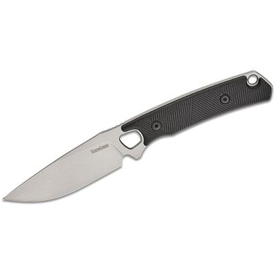 KER2048 image(0) - Kershaw Steppe Drop Point Fixed Blade Field Knife with Polypropylene Sheath - Black/Gray