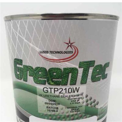GTCGTP210LGQ image(0) - GENTEC AND GREENTEC PRODUCTS GTP210LG(Q) High Build 2K Urethane Sealer, 1 qt Can, Light Gray, 149.1 g/L VOC, 4:1 Mixing
