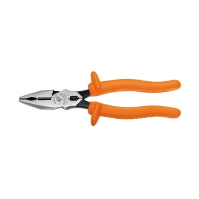 KLE12098-INS image(0) - Klein Tools Side-Cutting Pliers Crimping Die 8-1/2 Insulated