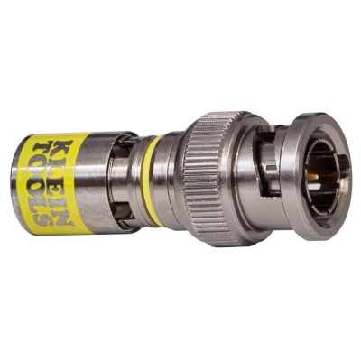 KLEVDV813607 image(0) - Klein Tools Universal BNC Compression Connectors RG6-R6Q 10-Pack