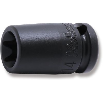 KKN13425EG-E14 image(0) - Ko-ken USA 13425EG-E14 3/8 Sq. Dr. Impact TORX E14 Socket w/ Magnet