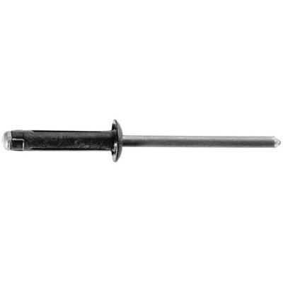AVC18461 image(0) - AUVECO 18461 Split-Type Rivet, 5/32 in Dia x 3/64 to 1/4 in Grip Range, Aluminum, Black