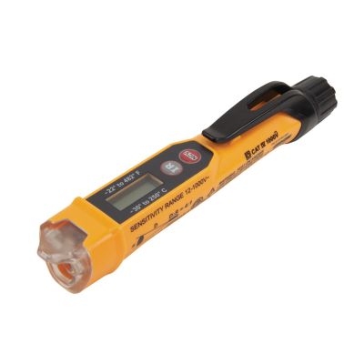 KLENCVT4IR image(0) - Klein Tools Non-Contact Voltage Tester Pen with Infrared Thermometer, 12 to 1000V AC