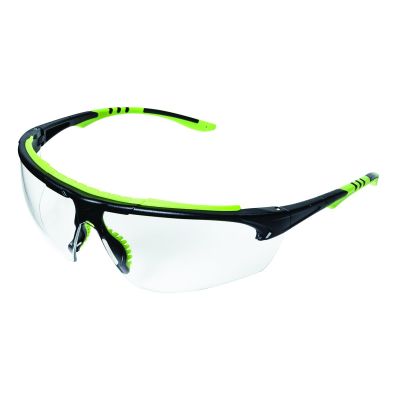 SRWS72000 image(0) - Sellstrom Safety Glasses - XP410 Series - Clear Lens - Black/Green Frame - Sta-Clear&reg; AF/HC