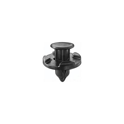 AVCAP19274 image(0) - AUVECO AP19274 Push-Type with Drive Pin Retainer, 20 mm Dia Head x 9 mm L Stem x 8 mm Hole, Nylon, Black