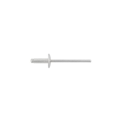 AVC8931 image(0) - AUVECO 8931 Large Dome Head Blind Pan-L Rivet, 1/8 in Dia x 3/8 in L x 3/16 to 1/4 in Grip Range, Aluminum, Silver