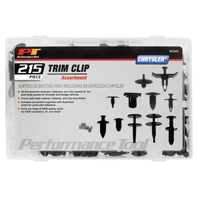 WLMW5242 image(1) - Wilmar Corp. / Performance Tool 215 Piece Chrysler Trim Clip Assortment