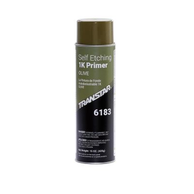 TRP6183 image(0) - Transtar Autobody Products 6183 Self-Etching 1K Primer Aerosol Can - 16 oz Net Weight - Olive Green