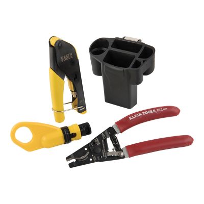 KLEVDV011852 image(0) - Klein Tools Coax Cable Installation Kit with Hip Pouch
