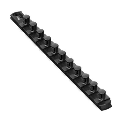 ERN8425 image(0) - Ernst Mfg. 13 Inch Socket Organizer with 11 Twist Lock Clips - 1/2 Inch - Black