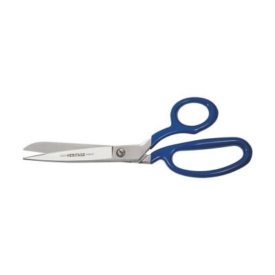 KLE208LRBLUP image(0) - Klein Tools Bent Trimmer w/Large Ring, Blue Coating, 8-Inch