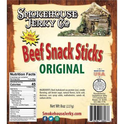 THS186977 image(0) - Tender Heifer Snack Co. Original Beef Sticks - 8 Ounce