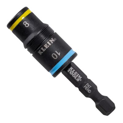 KLE32932M image(0) - Klein Tools 4-in-1 Impact Rated Flip Socket Set, Metric