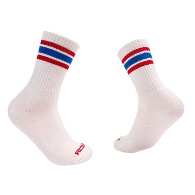 RDB1024 image(0) - Redback Boots USA Everyday Womens Crew White Stripe Red Blue