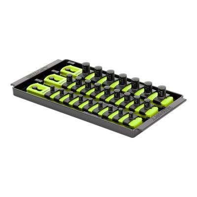 ERN8560HV image(0) - Ernst Mfg. 3 Rail Universal Twist Lock Socket Tray 8" HI-VIZ, 25 Socket Clips - 9) 1/4", 9) 3/8" and 7) 1/2"