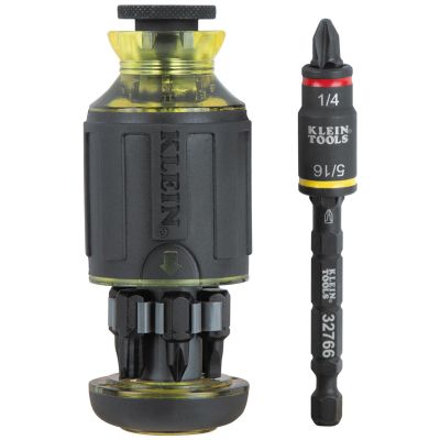 KLE32308HD image(0) - Klein Tools 12-in-1 Impact Rated Stubby Driver Set with Flip Sockets