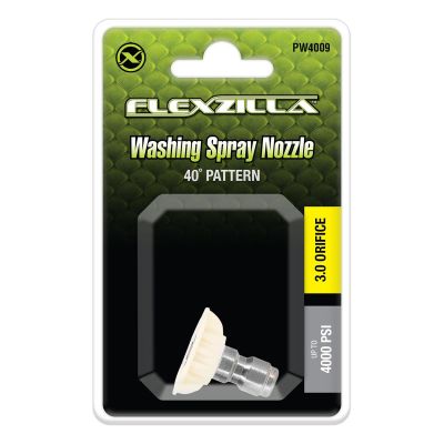 LEGPW4009 image(0) - Flexzilla Quick-Connect Wash Spray Nozzle, 1/4", 40&deg;, White, Stainless Steel/Plastic