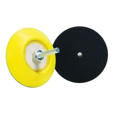 BUF300Y image(0) - Buff And Shine 300Y Backing Pad, 3 in Dia, 1/2 in THK, Hook and Loop Attachment Type