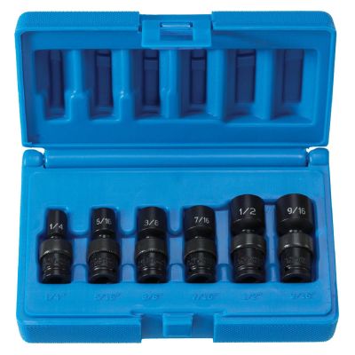 GRE9706U image(0) - Grey Pneumatic 1/4" Drive Standard Length Surface Drive 6 Piece Universal Socket Set
