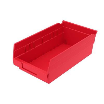 MRO89827083-EA image(0) - Msc Industrial Supply Akro-Mils 30130 Red Plastic Hopper Shelf Bin, 11-5/8 Inch L x 6-5/8 Inch W x 4 Inch H -1 Bin