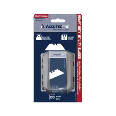 ASRAPBL-8016 image(0) - AccuTec Pro AccuTec Pro Utility Blade .024 HD 1074 2-Notch 100BL/DSPR "Carded" (10CD/CA)