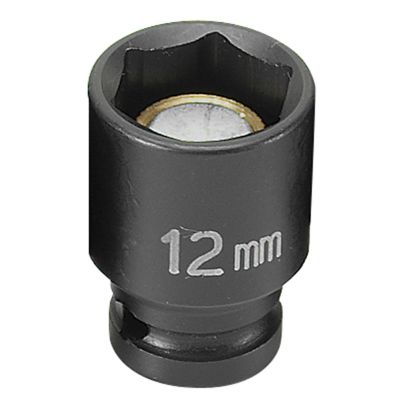 GRE912MG image(0) - Grey Pneumatic 1/4" Drive x 12mm Magnetic Standard Socket
