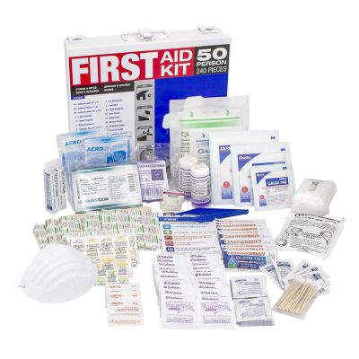 SAS6050-01 image(0) - SAS Safety First Aid Kit in Metal Case Covers 50 People