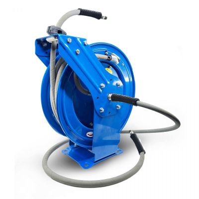 BLBPWSWRDA3850 image(0) - BluBird BluShied 3/8" X 50' Dual Arm Pressure Washer Hose and Reel Assembly