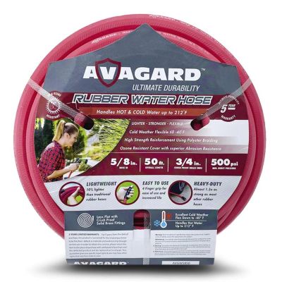 BLBAVGW5850 image(0) - BluBird Avagard 5/8" Hot and Cold Water Lawn Garden Hose 500 PSI with 3/4 GHT Solid Brass Fitting - 50 Feet