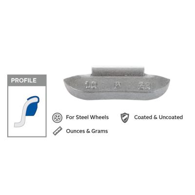 PWWP125-2 image(0) - 1.25 oz. Pass. Car Steel Weights (Box of 50)