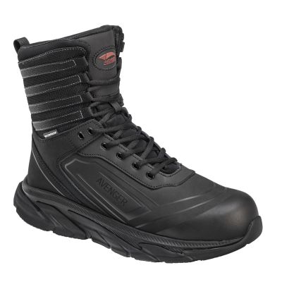 FSIA252-6M image(0) - Avenger Work Boots - K4 Series - Men's High Top 8" Tactical Shoe - Aluminum Toe - AT |EH |SR - Black - Size: 6M