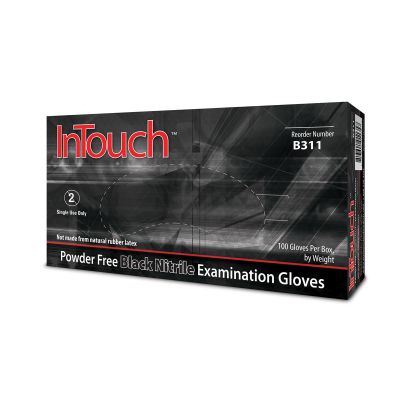 BLGB311-M image(0) - Powder Free Exam Black 6MIL Nitrile Glove