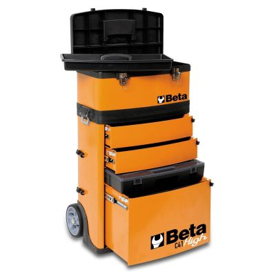 BTA041000002 image(0) - Beta Tools USA Two-Module Tool Trolley, Orange