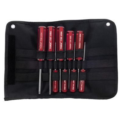 MAY64433 image(0) - Mayhew 9pc. Torx Tamper Resistant Screwdriver Set