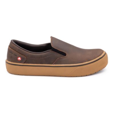 FSIAW7002-11D image(0) - AIRWALK AIRWALK - VENICE - Men's Leather Slip On - CT|EH|SF|SR - Buffalo Crazy Horse / Gum - Size: 11 - D - (Regular)