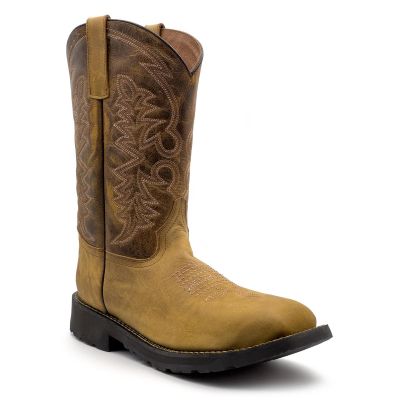 FSIA8831-11.5EE image(0) - AVENGER Work Boots Spur - Men's Cowboy Boot - Square Toe - CT|EH|SR|SF|WP|HR - Dark Brown / Brown - Size: 11.5 - 2E - (Extra Wide)