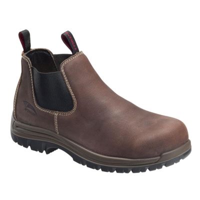 FSIA7110-11.5W image(0) - Avenger Work Boots Avenger Work Boots - Foreman Romeo Series - Men's Mid Top Slip-On Boots - Composite Toe - IC|EH|SR|PR - Brown/Black - Size: 11'5W